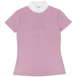 Ekkia Equitheme Kinder Turniershirt Polo Suzanne Mauve Rosa, Kindergrößen: 152 (12 Jahre)