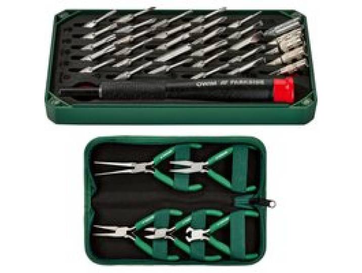 PARKSIDE® Coffret de tournevis de précision, 33 pièces / Coffret de pinces pour micromécanique, 5 pièces