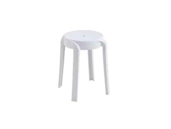 Home Deluxe Hocker NIVO – Stapelbar, Weiß (8er Set) Platzsparende Sitzhocker für Küche, Wohnzimmer & Garten