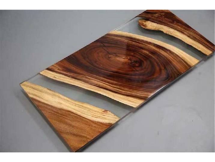 Xlmoebel Esstisch Massivholztisch mit Epoxidharz im Fluss-Design (Esstisch, 1-St., Epoxid Esstisch), Hergestellt in Europa
