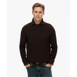 Superdry für Herren. M6110681A Light Texture dunkelbrauner Pullover (XL), Lässig, Baumwolle, Kurzarm