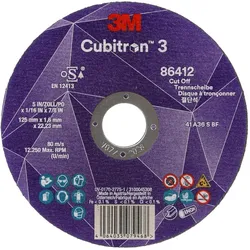 3M, Sägeblatt, Trennscheibe Cubitron™ 3 D125x0,8mm gerade ™ Cubitron™ 3 Bohrung 22,23 mm