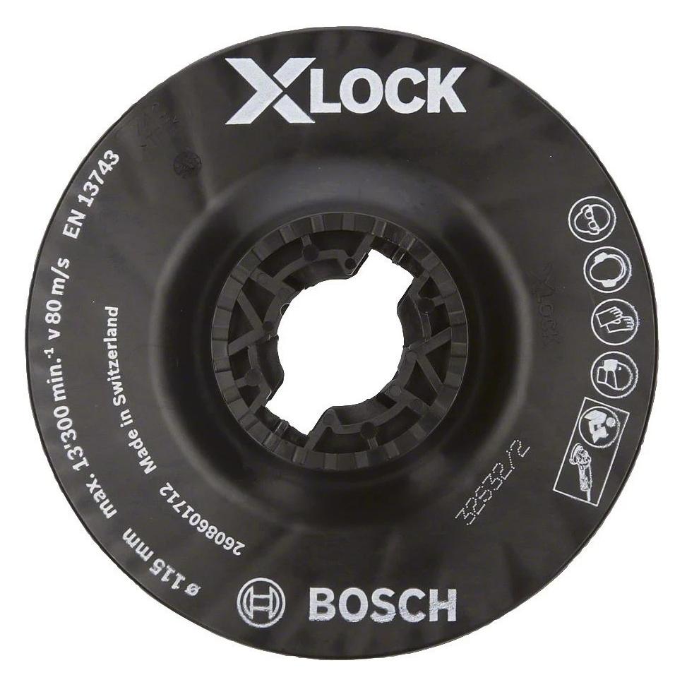 Bosch Professional Zubehör PRO Backing Pad X-Lock, mittel, 115 mm, mittel (P80) (2608601712)