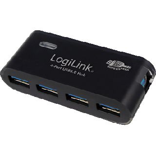 LogiLink UA0170 4-port USB 3.0 extern mit Netzteil schwarz