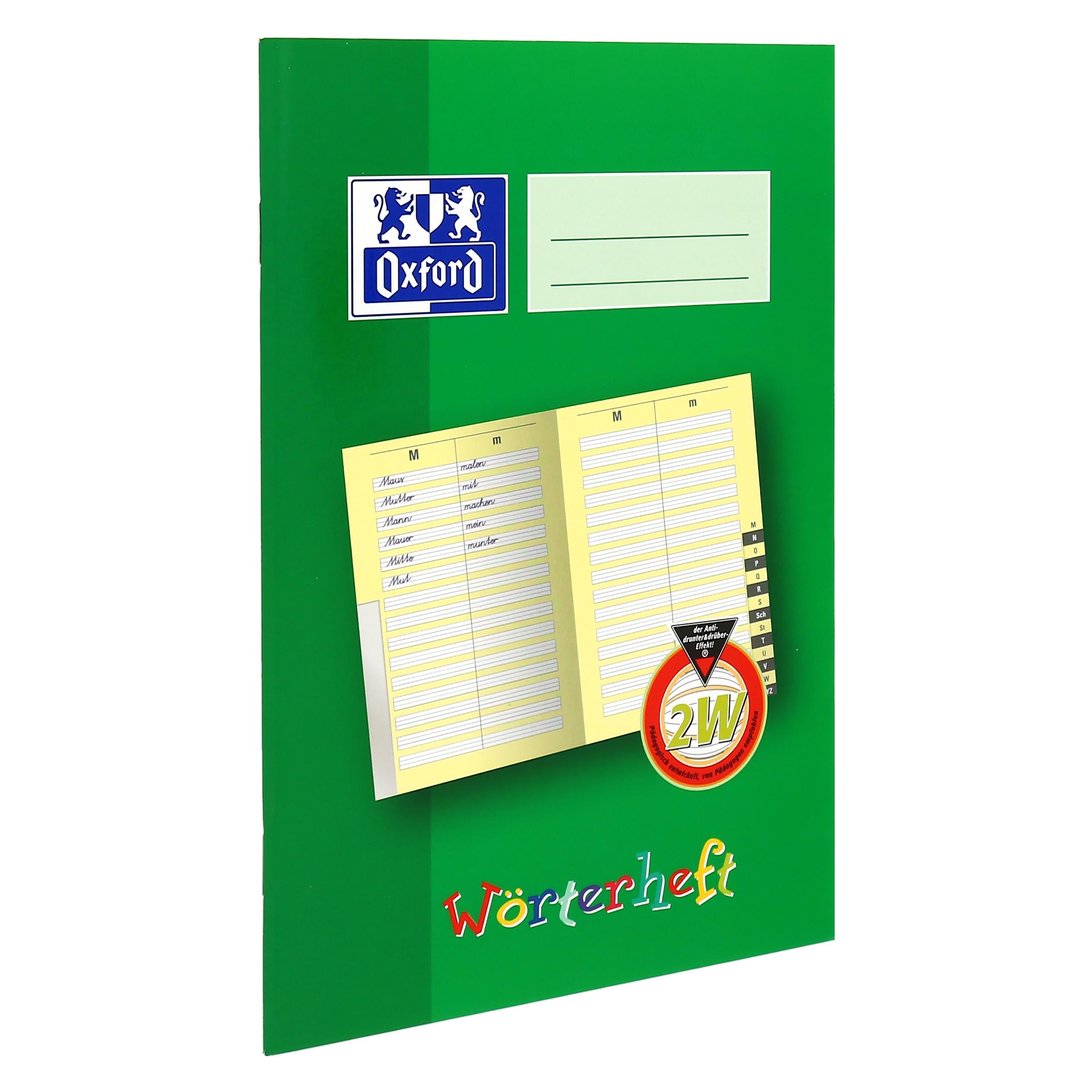 Oxford Wörterheft, A5, Lineatur 2W (A5, Liniert, Harter Einband) (100059868)