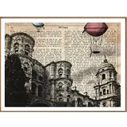 POSTER Vintage Von Malaga. A4 Rahmenlos
