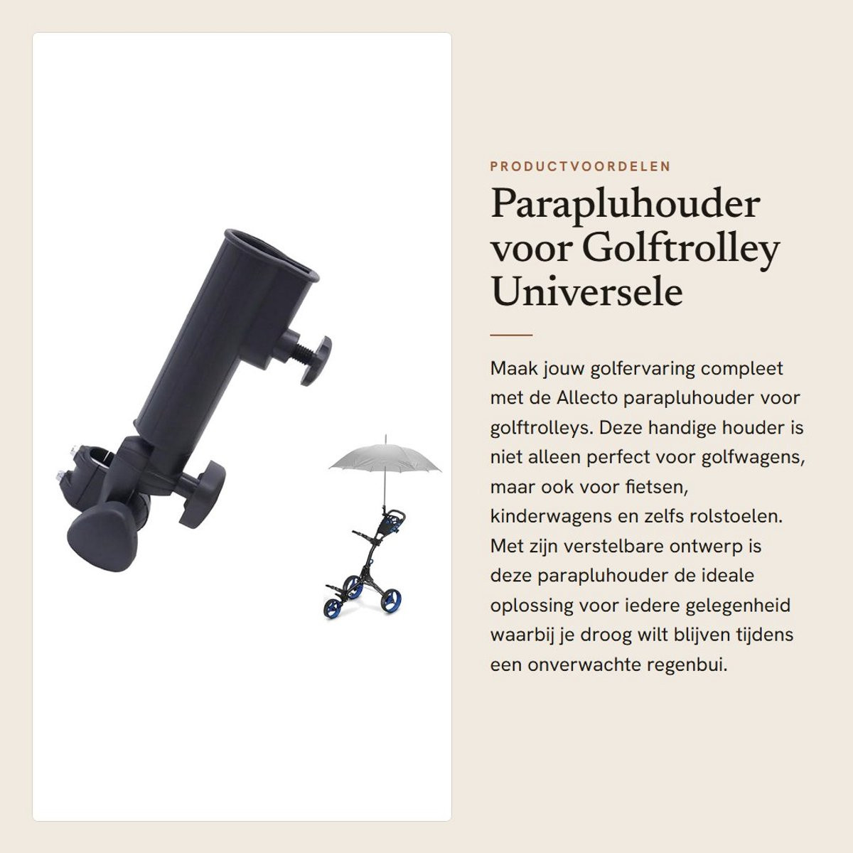 Dailygoods Verstelbare Parapluhouder - Kunststof Standaard