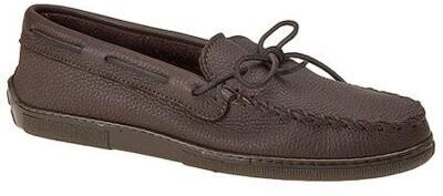 Minnetonka Men's Moosehide Classic - 13 Brown Slipper D