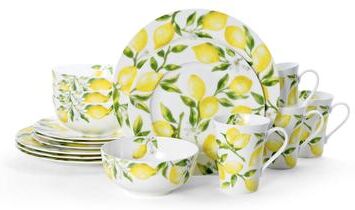 Mikasa Lemons 16-Piece Dinnerware Set, Service for 4