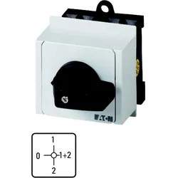 Eaton 093439 Stufenschalter, T0, 20 A, Verteilereinbau, 1 Baueinheit(en), Kontakte: 2, 90 °, rastend, mit 0-Stellung, 0-1-1+2-2, Abwicklungs Nr.