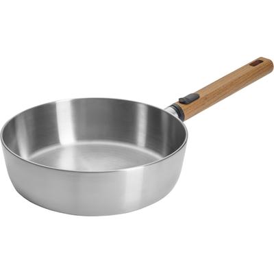 Schmorpfanne WOLL "Logic Steel", silber (silberfarben, natur), H:7cm Ø:24cm, Pfannen, Schmorpfanne, 5-Schicht-Aufbau