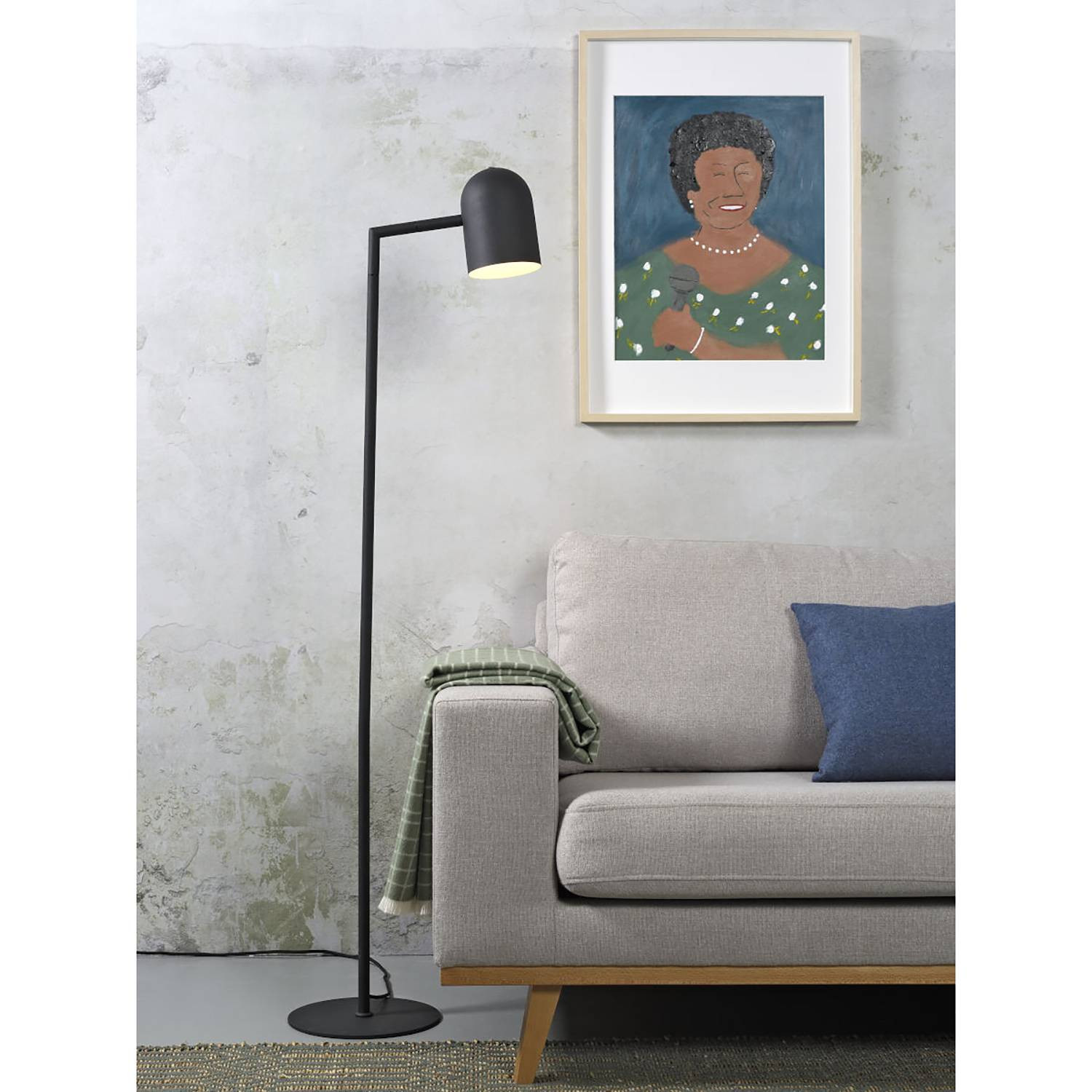 it's about RoMi Marseille vloerlamp zwart metaal E27