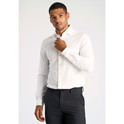 Businesshemd LINDBERGH "Business-Casual-Hemd (Langarm) Relaxed Fit", Herren, Gr. XL, Normalgrößen, weiß, Obermaterial: 100% Baumwolle, Hemden