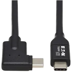 Eaton TRIPPLITE USB-C Cable M/M - USB 3.2 Gen 1 5 Gbps Thunderbolt 3 Compatible Right-Angle Plug 2m (2 m, USB 3.2 Gen 1, 60 W), USB Kabel