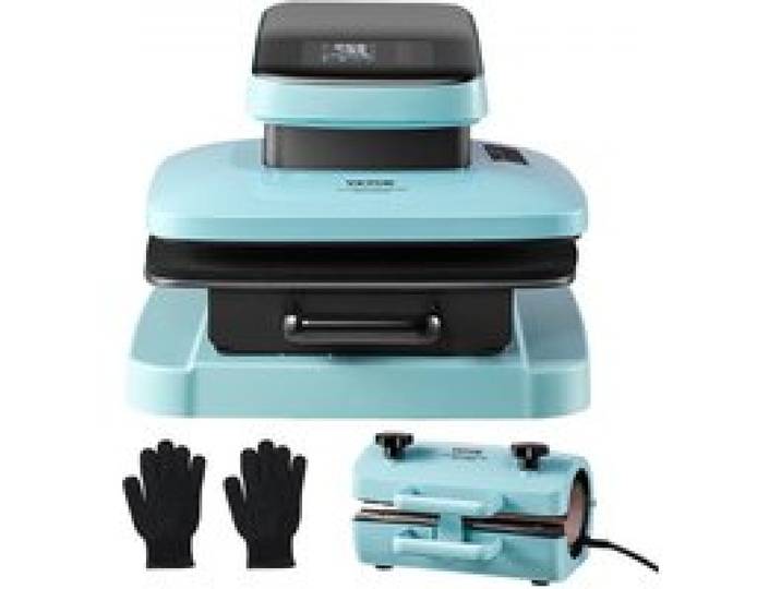 VEVOR Presse à Chaud Automatique 2 en 1 pour T-shirt et Gobelet, 381x381 mm, Machine de Sublimation Textile Intelligente avec Libération Automatique, Chauffe Rapidement, Transfert de Chaleur Efficace