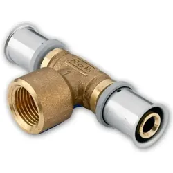 Roth, Rohrverbindungstechnik, Tee 26mm-3/4"-26mm messing