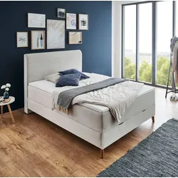 meise.möbel Boxspringbett Memphis 140 x 200 cm Cord Beige