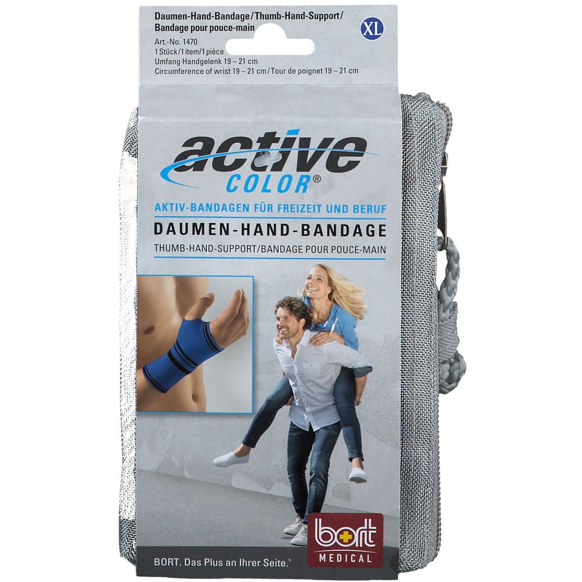 Bort ActiveColor Daumen Hand Band.XL blau 1 St Bandage(s)