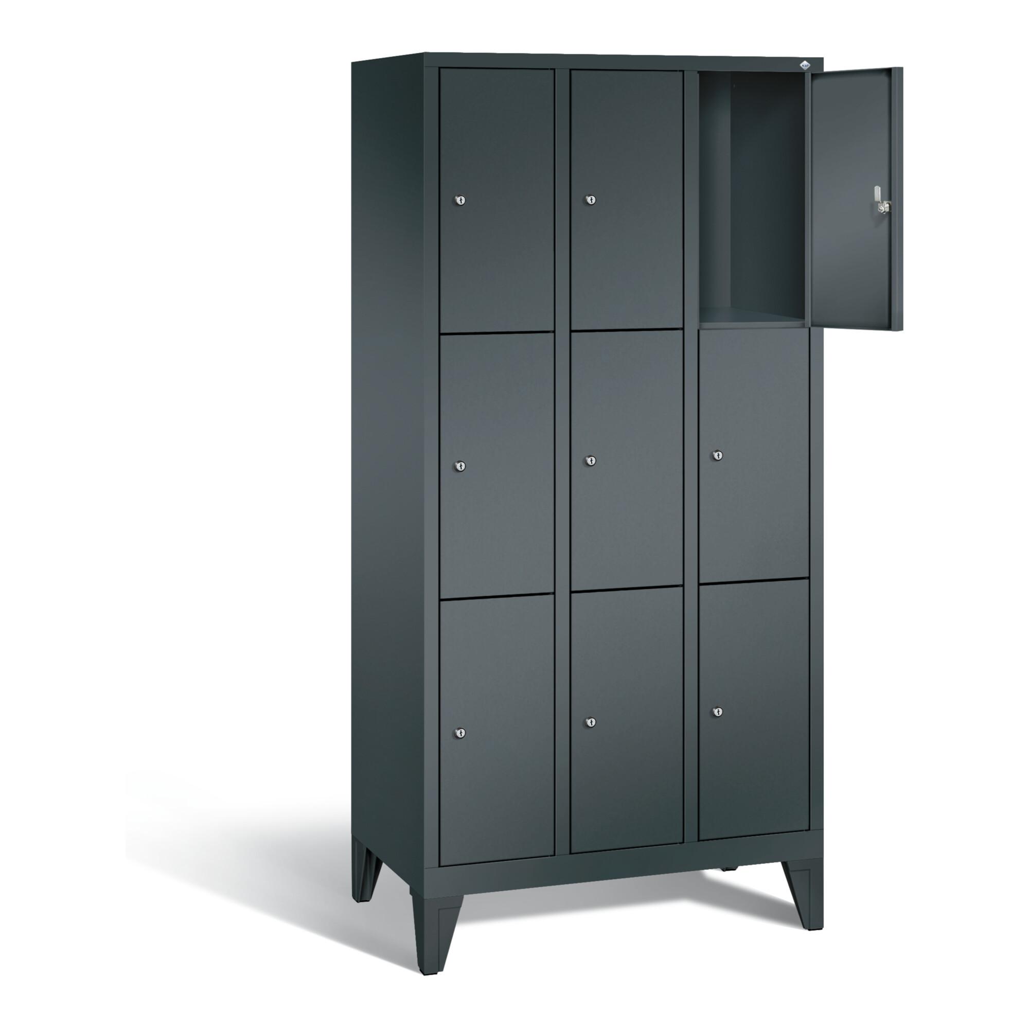 C+P Garderobenschrank Classic, H1850xB900xT500mm, Front Anthrazitgrau, Korpus Anthrazitgrau (8010-303) ; C + P Möbelsysteme (8010-303|S10092)