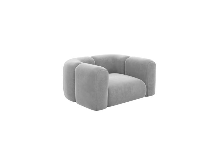 Design Loungesessel „Terranova“ mit Samtbezug Samtbezug Hellgrau BLOOMINGLOFT Collection