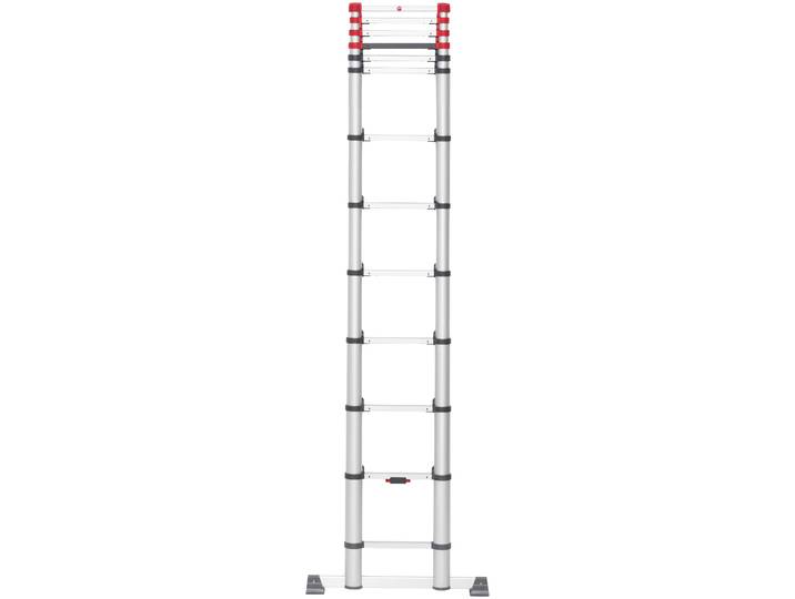 Teleskopleiter HAILO FlexLine , grau (aluminiumfarben), B:48cm H:108cm L:10cm, Aluminium, Leitern, Teleskopleiter, Alu-Sicherheits-Teleskopleiter 13 Sprossen