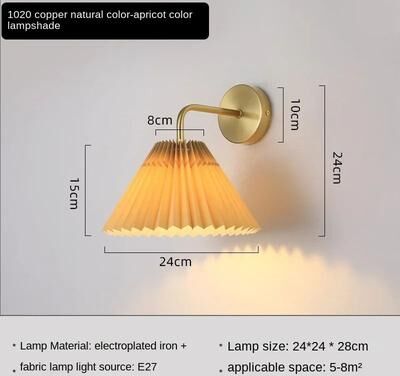 Uplift Picks Modern Fabric Wall Lamp Minimalist LED Wall Sconce f