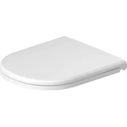 Duravit D-Code WC-Sitz, abnehmbar, Pinbefestigung, mit Absenkautomatik (SoftClose), Scharniere aus Edelstahl, Weiß hochglänzend, 0028190021, Ausführung: vormontierte Scharniere
