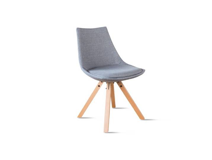 Chaise scandinave grise en tissu - Minsk - DESIGNETSAMAISON
