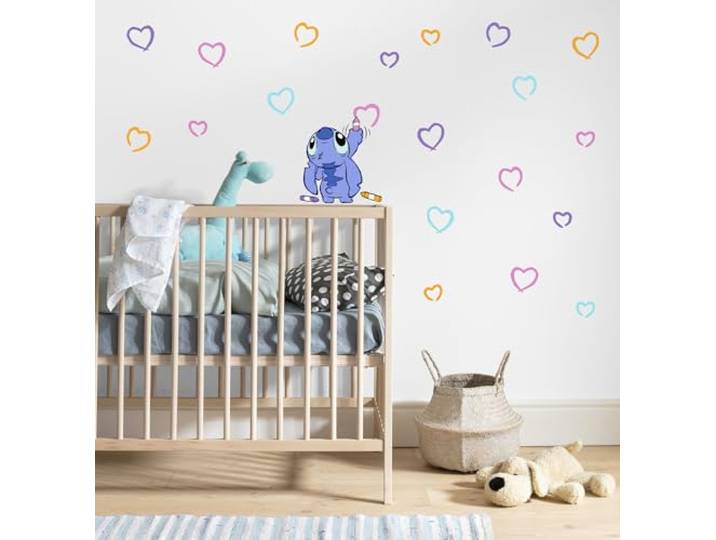 Komar Wandtattoo - Stitch Artist - Größe 50 x 70 cm - Disney, Wandsticker, Kinderzimmer, Aufkleber, Bunt