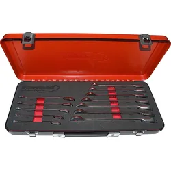 FORMAT Ratschenschlüssel Set 8-19mm umschaltbar 12-teilig im Metallkasten