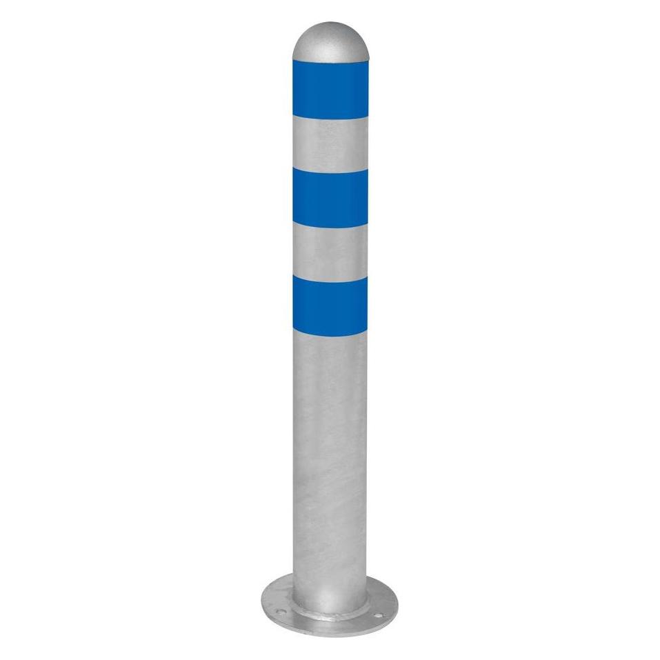 Moravia Ladesäulen Rammschutz-Poller Ø 108 mm Stahl mit blauen Reflexringe (168.26.890)