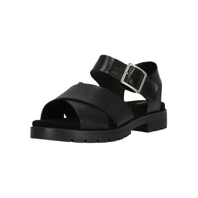 Sandale CLARKS "Orinoco", Damen, Gr. 41, schwarz, Leder, Schuhe Sandale, mit gepolstertem Fußbett
