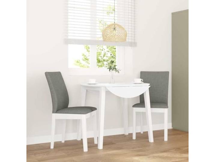NLQMSU Esszimmerstühle mit Kissen, 2 Stück, weiß, Massivholz, Gummibaumholz Ergonomisches Design, zeitlos, massives Gummibaumholz, stoßfest, Esszimmer, Wohnzimmer, Küche