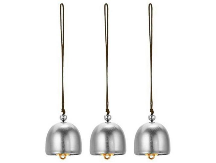 Windspiel 3-teiliges Set Metall Silber/Braun, Mehrfarbig, 2.8x2.8x13 cm, Dekoration, Gartendeko