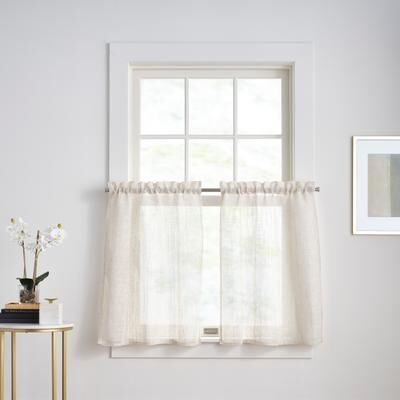 DKNY Classic Linen Valance, Swag, and Tier Pair Curtain Collection