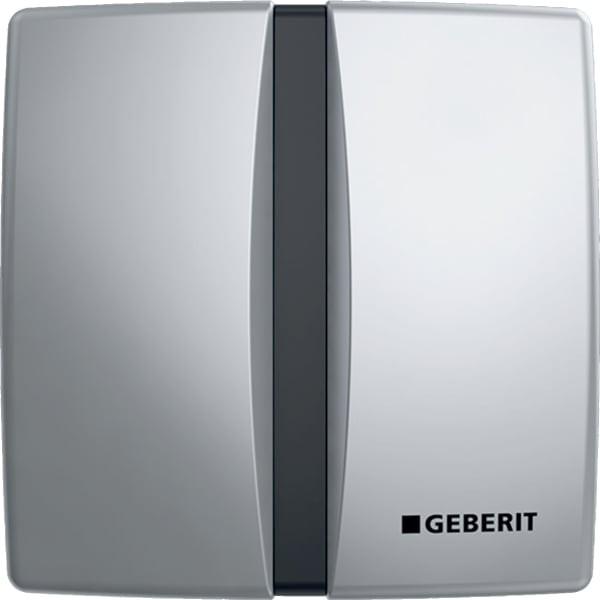 Geberit Urinal-Steuerung mit elektronischer Spülauslösung Netz, Abdeckplatte Zink-DG Basic chrom, 11 115802465