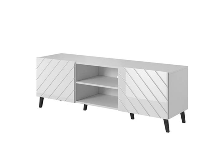 Meuble tv design blanc brillant 150cm