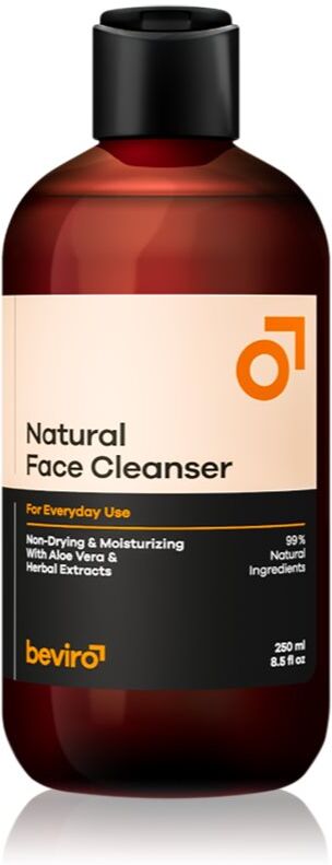 Beviro Natural Face Cleanser gel lavant visage pour homme 250 ml