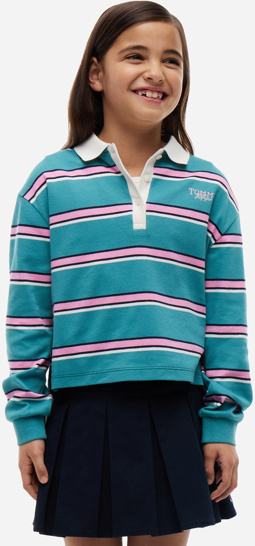 Tommy Hilfiger Rugby Stripe Jr - Polo - Verde nd_8