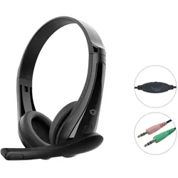 Conceptronic POLONA06B3T Stereo-Headset 3,5 mm, Geräuschreduzierendes Mikrofon