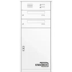 Paketkasten KNOBOX 14 mit zwei Briefkästen, Sprech- & Klingelsystem