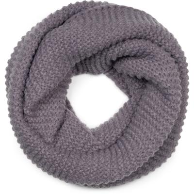 Loop STYLEBREAKER "Strick Loop Wellenmuster", Damen, grau (dunkelgrau), Obermaterial: 100% Polyacryl PAN., Modisch, Modetücher Loop