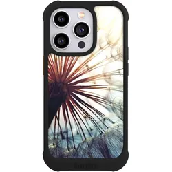Nivocase Hülle für Apple iPhone 14 Pro Stossfeste Handyhülle NIVOmax Case Schwarz Blumen Fotografie (Apple iPhone 14 Pro), Smartphone Hülle, Schwarz