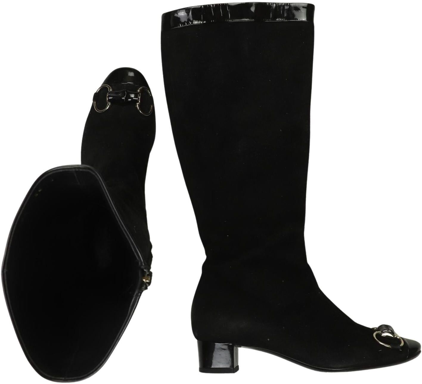 Gucci Damen Stiefel, Schwarz, Gr. EU 35, Leder - Second Hand