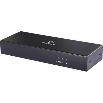 Renkforce RF-DVIS-200 DVI-Splitter zur internen Verwendung, Ultra HD-fähig 3480 x 2160 Pixel Schwarz
