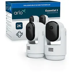 ARLO Essential 3 2K PTZ-Innenkamera, 2er Set, Überwachungskamera Set