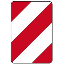 Verkehrszeichen - Leitplatte linksweisend, Aufstellung rechts, Zeichen 626-10