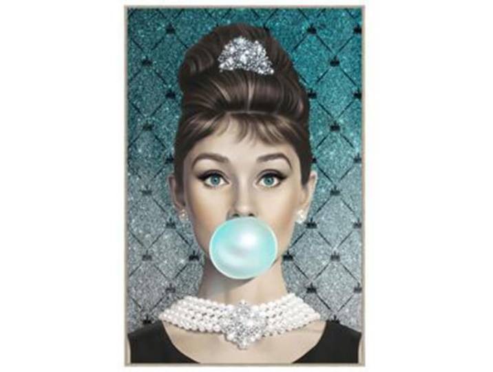 Bild mit Rahmen KARE DESIGN Gerahmtes Bild Muse Bubble Diva 80x120cm , bunt (farbe bild(er): türkis), B:120cm H:80cm T:4cm, Glas, Papier, Bilder, Bild mit Rahmen