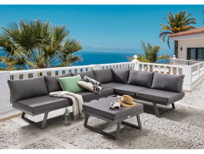 Destiny Loungegruppe Manhattan, Hocker/Tisch 70x70cm vielseitig aufstellbar