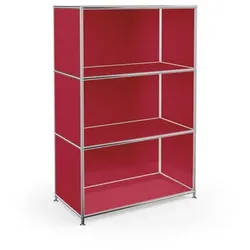 Aktenregal System 4 Metall Rubinrot